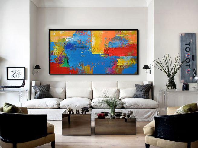 Panoramic Palette Knife Contemporary Art #L1D - Click Image to Close